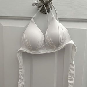 Small white push up bikini top